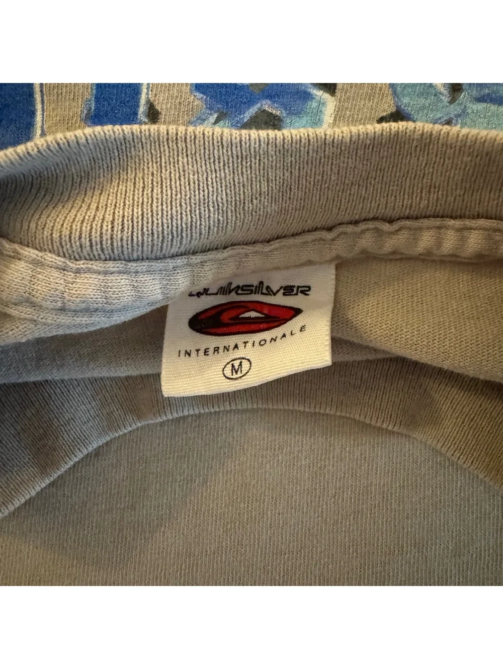 Vintage 90s Quiksilver Single Stitch Graphic T-Shirt Surf Tan Size Medium